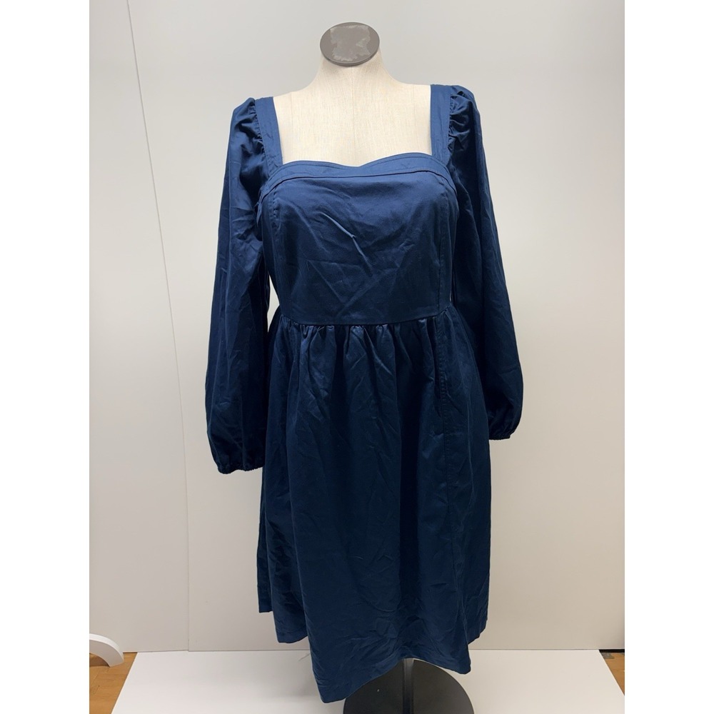 Ava & Viv XXL Balloon Long‎ Sleeve Woven Midi A-line Dress with Pockets NWT